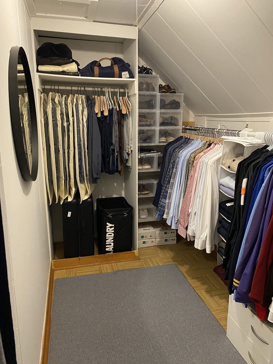 The same space after, organized and easy to maintain.