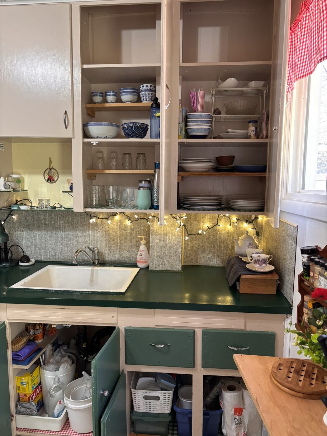 The same space after, easier and safer to move through.